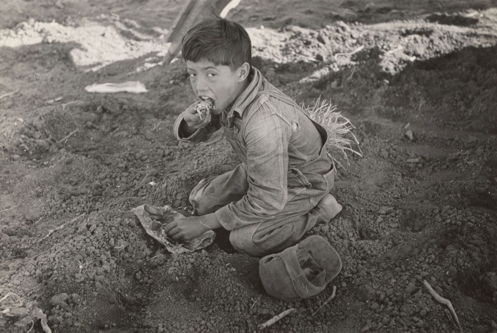 young Mexican agricultural worker eats a tortilla in a field near Santa Monica, Texas, 1939. New York Public Library. Public Domain. young Mexican agricultural worker eats a tortilla in a field near Santa Monica, Texas, 1939. New York Public Library. Public Domain.